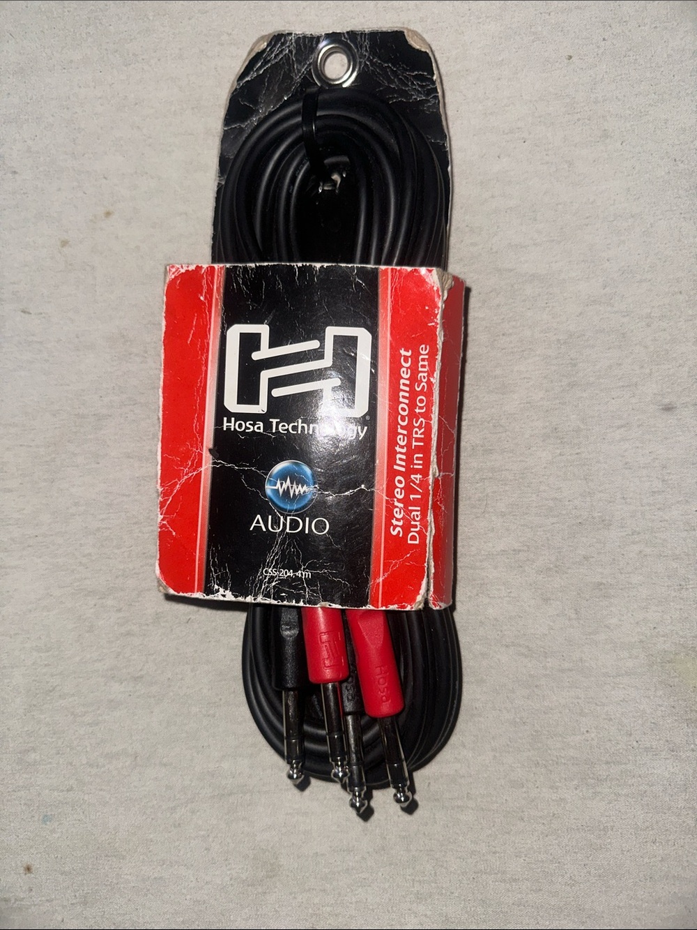 Hosa Technology Stereo Interconnect Cable - Black with Red Accents